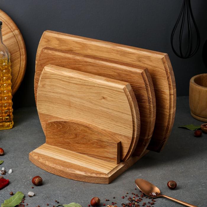 Набор разделочных досок "Фидель", 3 шт, массив дуба 
Набор разделочных досок "Фидель", 3 шт, массив дуба