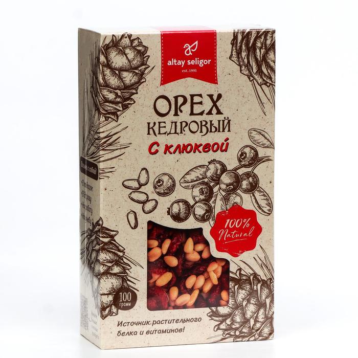 Ядро кедрового ореха с клюквой, 100 г
Ядро кедрового ореха с клюквой, 100 г