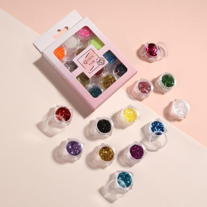 Блёстки для декора, в пластиковом органайзере, 12 баночек
Блёстки для декора, в пластиковом органайзере, 12 баночек