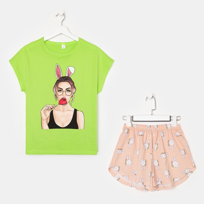 Комплект женский (футболка, шорты) цвет салатовый, размер 54
Комплект женский (футболка, шорты) цвет салатовый, размер 54