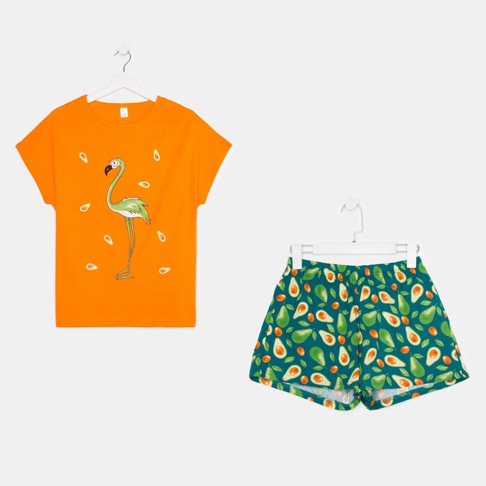 Комплект женский (футболка, шорты) цвет оранжевый, размер 44
Комплект женский (футболка, шорты) цвет оранжевый, размер 44