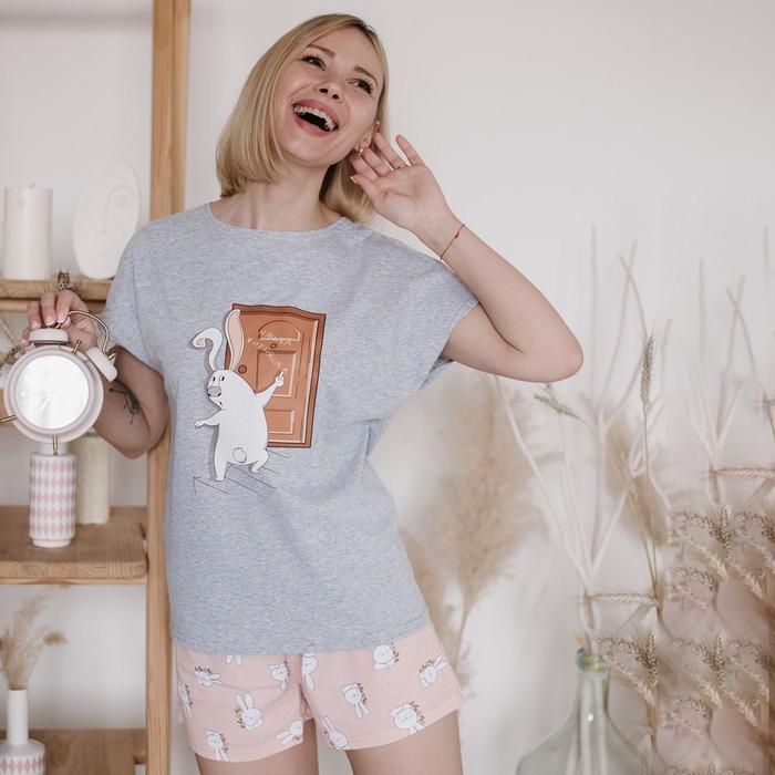 Комплект женский (футболка, шорты) цвет серый, размер 50
Комплект женский (футболка, шорты) цвет серый, размер 50