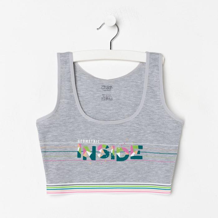 Топ для девочки, цвет серый, рост 146-152 см 
Топ для девочки, цвет серый, рост 146-152 см