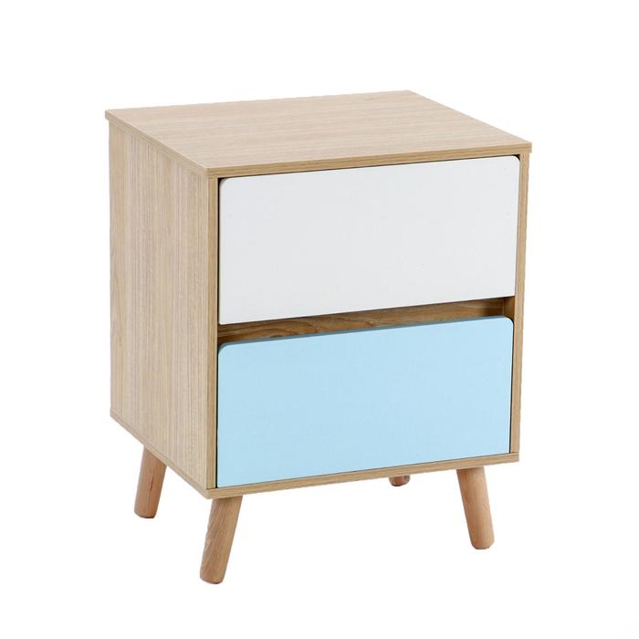 Прикроватная тумба "Скандза", бело-голубая, 2 ящика
Прикроватная тумба "Скандза", бело-голубая, 2 ящика