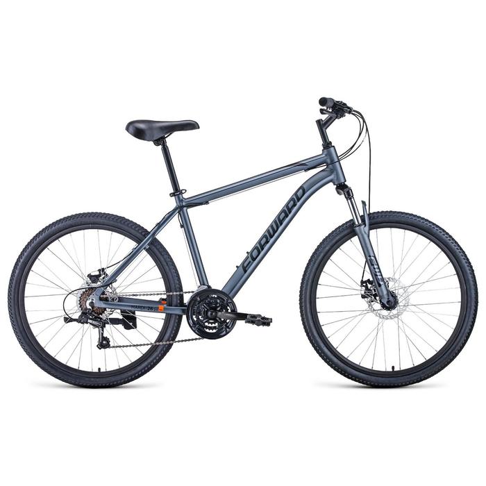 Велосипед 26" Forward Hardi 2.1 disc, 2021, цвет серый матовый/черный, размер 18"
Велосипед 26" Forward Hardi 2.1 disc, 2021, цвет серый матовый/черный, размер 18"