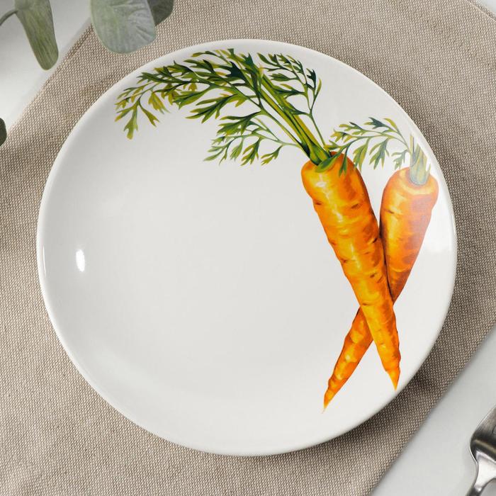 фото Тарелка «морковь», d=18,5 см кубаньфарфор