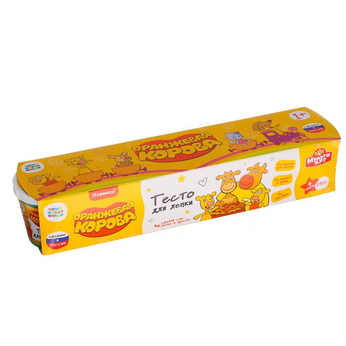 Тесто для лепки «Оранжевая корова» 4 цв. по 60 г
Тесто для лепки «Оранжевая корова» 4 цв. по 60 г