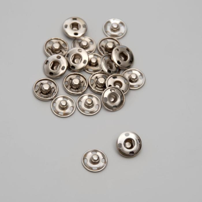 Кнопки пришивные, d = 12 мм, 10 шт, цвет никель
Кнопки пришивные, d = 12 мм, 10 шт, цвет никель
