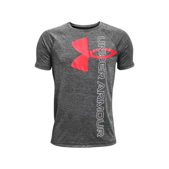 фото Футболка для мальчика tech split logo hybrid ss tee, рост 127-132 см (1363279-002) under armour