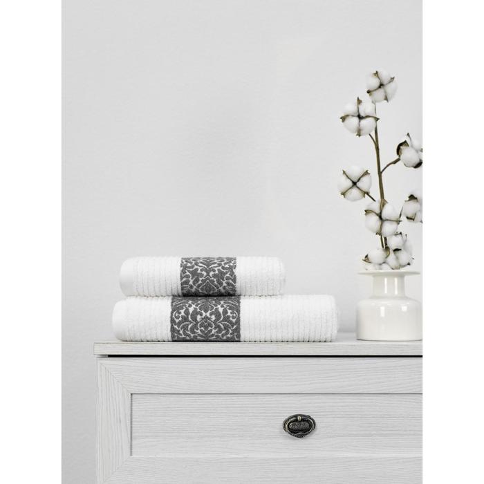 Полотенце махровое Cotton Barok, размер 70x130 см, цвет белый 
Полотенце махровое Cotton Barok, размер 70x130 см, цвет белый