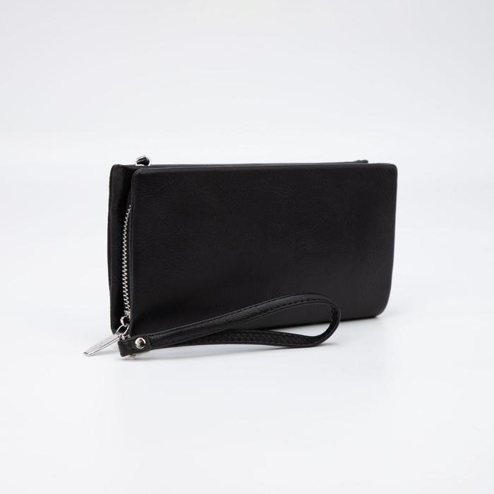 Кошелёк женский, 2 отдела на молнии, цвет чёрный
Кошелёк женский, 2 отдела на молнии, цвет чёрный