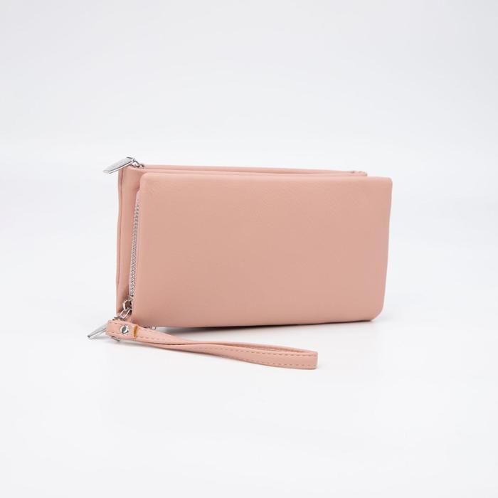 Кошелёк на молнии, с ручкой, цвет розовый
Кошелёк на молнии, с ручкой, цвет розовый