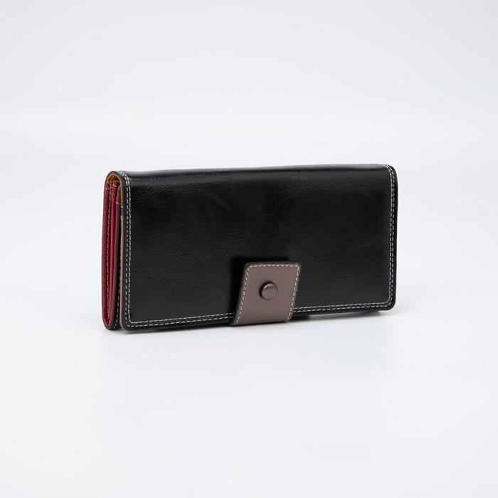 Кошелёк на кнопке, цвет чёрный
Кошелёк на кнопке, цвет чёрный