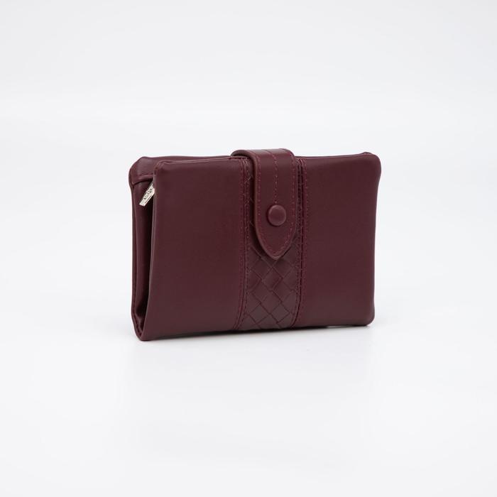 Кошелёк на кнопке, цвет бордовый
Кошелёк на кнопке, цвет бордовый