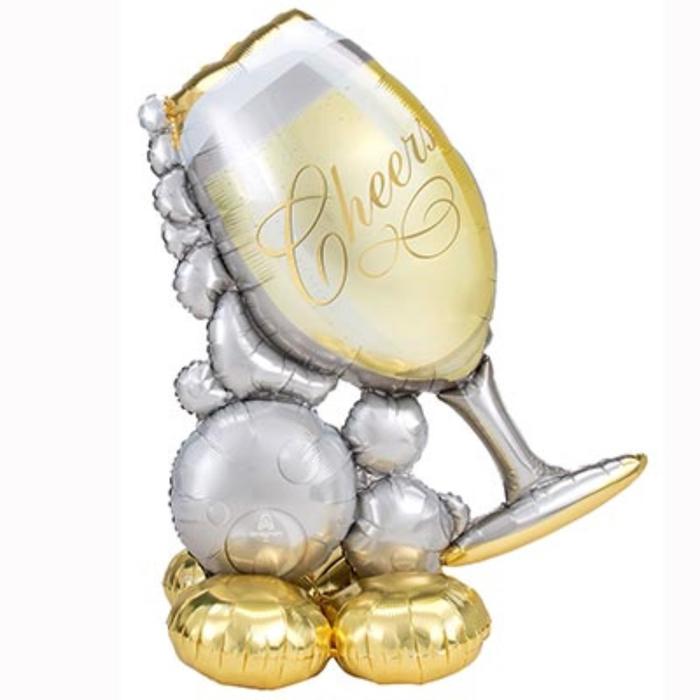 Шар фольгированный 51" «Бокал шампанского», фигура под воздух
Шар фольгированный 51" «Бокал шампанского», фигура под воздух