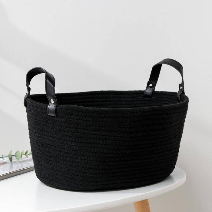Корзина для хранения плетёная «Луиза», 40×40×18 см, цвет чёрный
Корзина для хранения плетёная «Луиза», 40×40×18 см, цвет чёрный