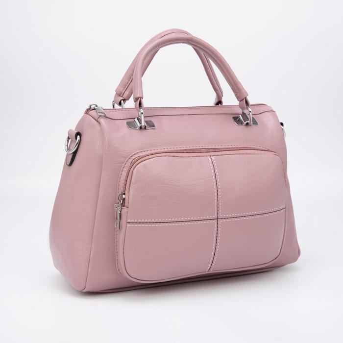 Сумка-тоут, отдел на молнии, 2 наружных кармана, длинный ремень, цвет розовый
Сумка-тоут, отдел на молнии, 2 наружных кармана, длинный ремень, цвет розовый