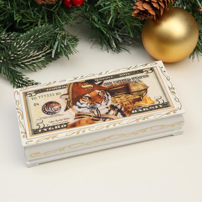 Шкатулка - купюрница «Тигр», 8,5×17 см, лаковая миниатюра
Шкатулка - купюрница «Тигр», 8,5×17 см, лаковая миниатюра