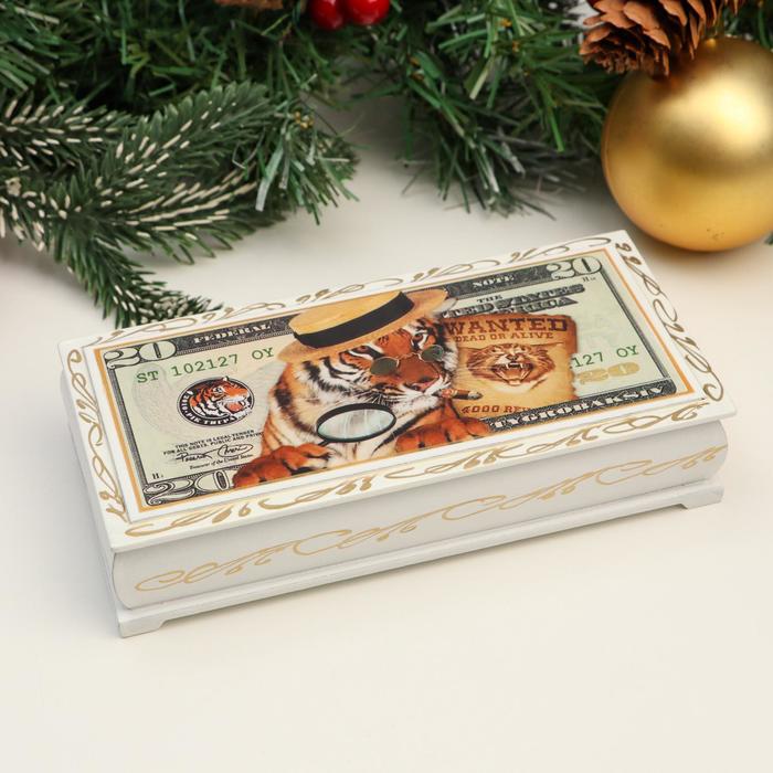 Шкатулка - купюрница «Тигр», 8,5×17 см, лаковая миниатюра
Шкатулка - купюрница «Тигр», 8,5×17 см, лаковая миниатюра