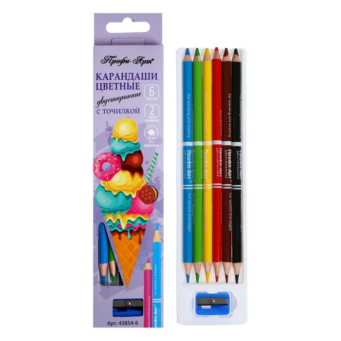 Карандаши двусторонние 6 цветов + точилка «Профи-Арт», круглые, 2 типа грифеля: d-3 мм и 4 мм
Карандаши двусторонние 6 цветов + точилка «Профи-Арт», круглые, 2 типа грифеля: d-3 мм и 4 мм