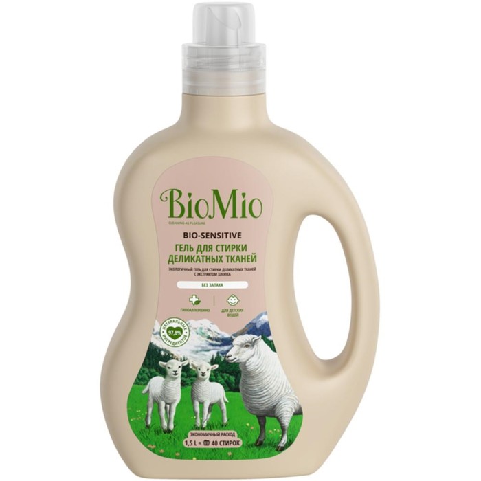 Жидкое средство для стирки BioMio Bio sensitive, гель, для деликатных тканей, 1.5 л
Жидкое средство для стирки BioMio Bio sensitive, гель, для деликатных тканей, 1.5 л