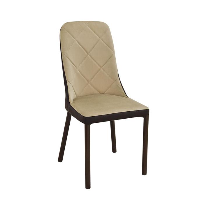 Стул «Орион», каркас металл чёрный, велюр, цвет бежевый / коричневый
Стул «Орион», каркас металл чёрный, велюр, цвет бежевый / коричневый