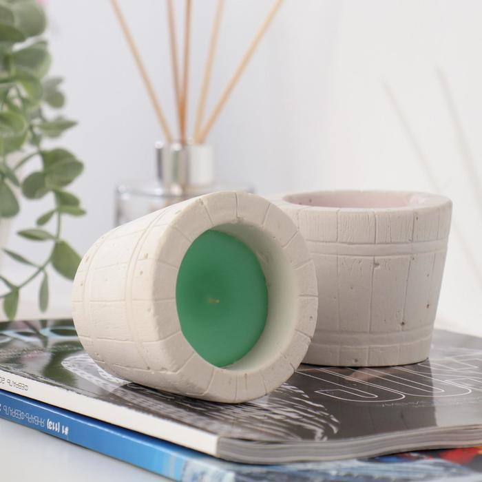 Свеча фигурная ароматическая в бетоне "Деревянное ведро", 8х6,5 см, зеленый, кедр и эвкалипт
Свеча фигурная ароматическая в бетоне "Деревянное ведро", 8х6,5 см, зеленый, кедр и эвкалипт