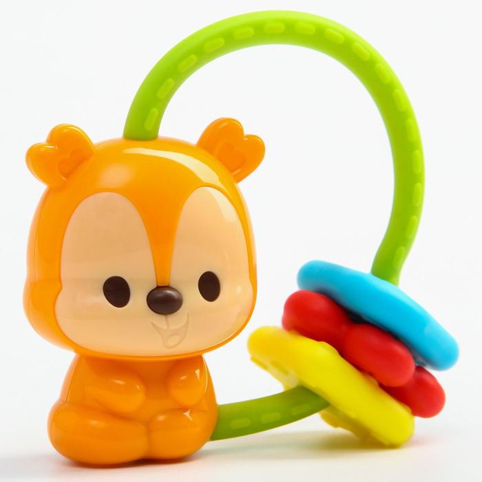 Погремушка «Белочка», с мягкими колечками
Погремушка «Белочка», с мягкими колечками