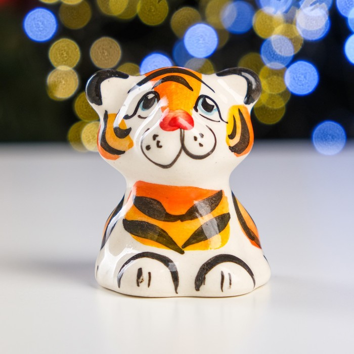 Сувенир "Тигр Славик", гжель, цвет 
Сувенир "Тигр Славик", гжель, цвет