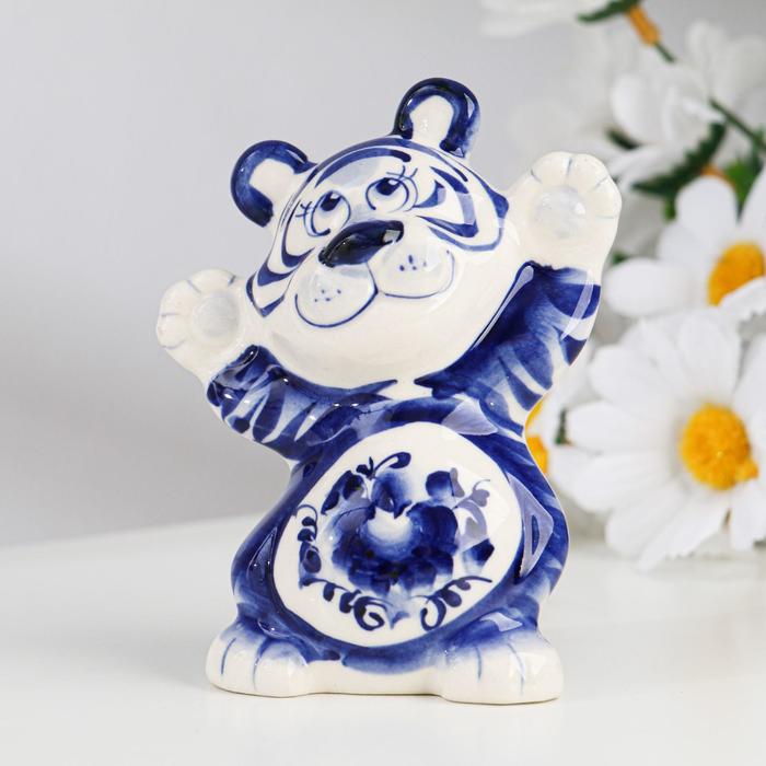 Сувенир "Тигр Матвей", гжель 
Сувенир "Тигр Матвей", гжель