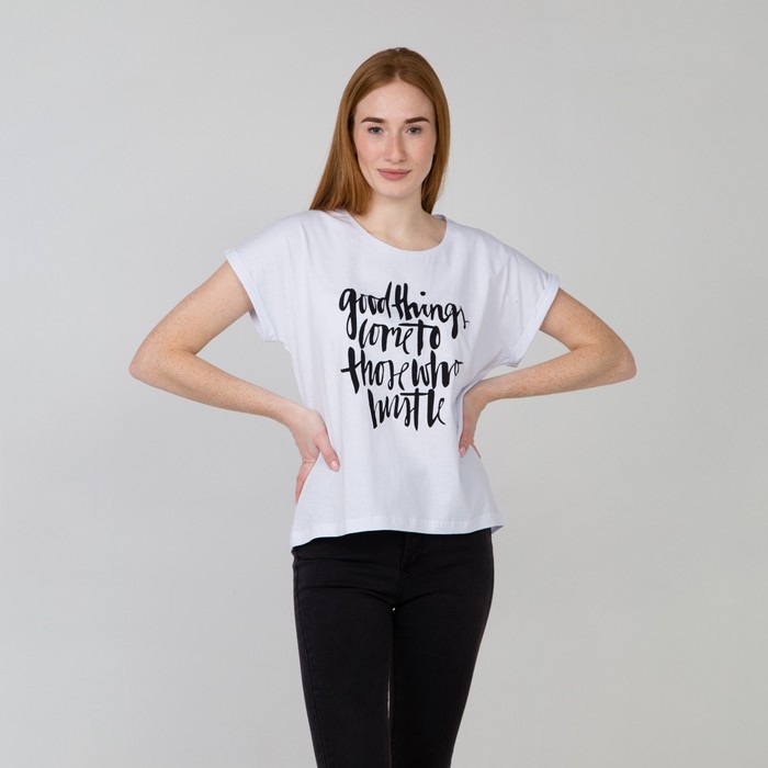 Футболка женская, цвет белый, размер 54
Футболка женская, цвет белый, размер 54