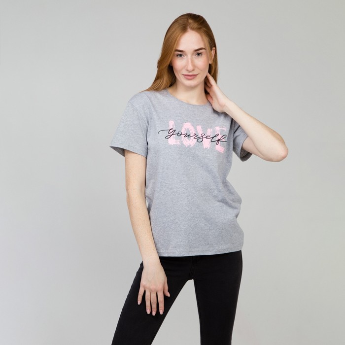 Футболка женская, цвет серый меланж, размер 44
Футболка женская, цвет серый меланж, размер 44