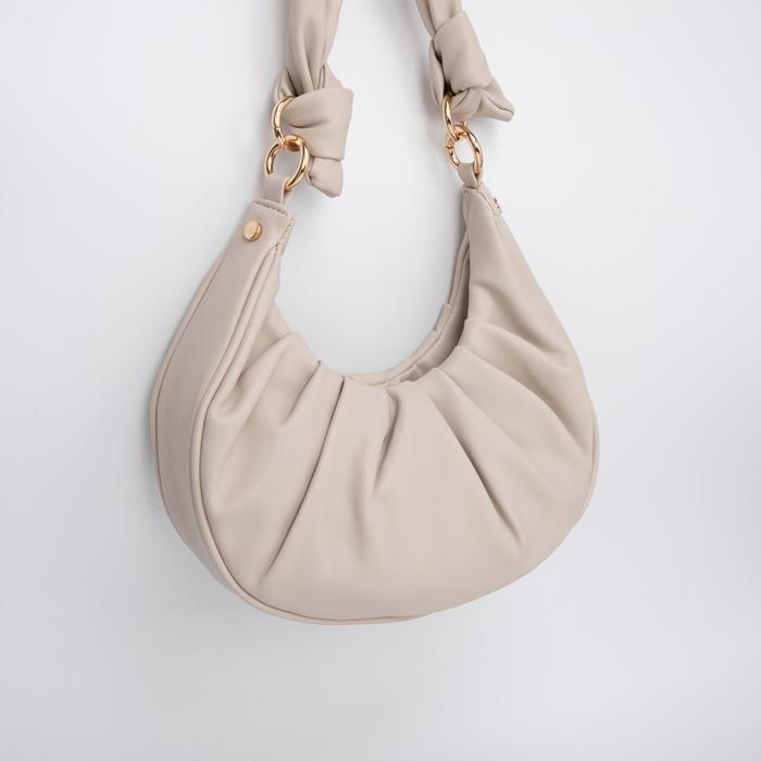 Сумка-багет, отдел на кнопке, цвет бежевый
Сумка-багет, отдел на кнопке, цвет бежевый