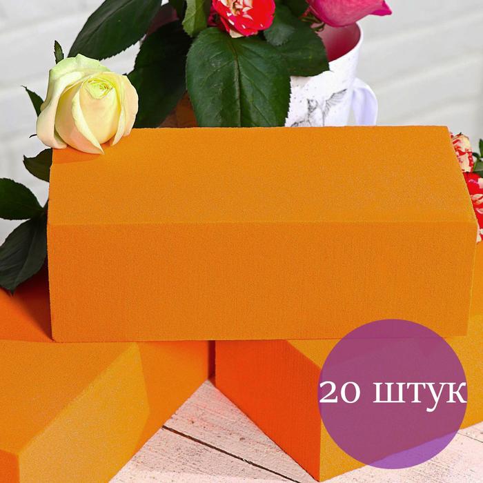 Губка флористическая "Оазис Витал", оранжевый, 23 х 11 х 7,5 см, набор 20 шт.
Губка флористическая "Оазис Витал", оранжевый, 23 х 11 х 7,5 см, набор 20 шт.