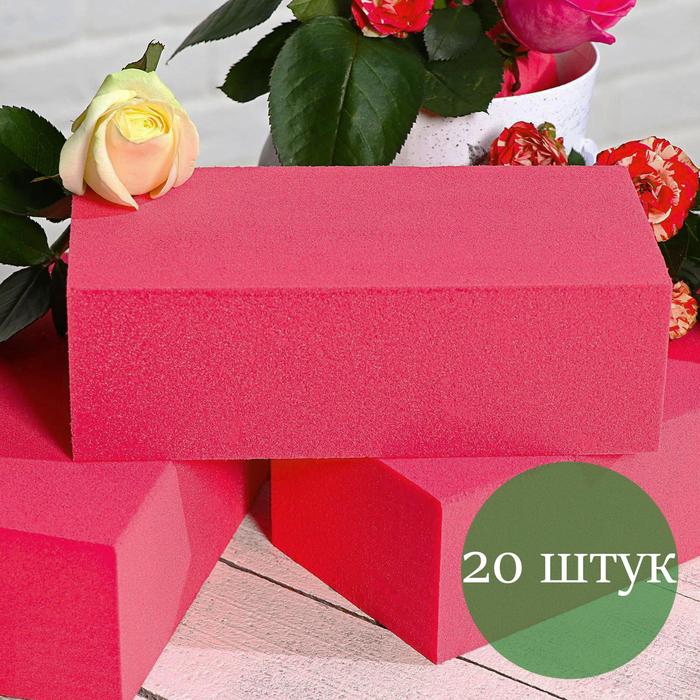 Губка флористическая "Оазис Витал", розовый, 23 х 11 х 7,5 см, набор 20 шт.
Губка флористическая "Оазис Витал", розовый, 23 х 11 х 7,5 см, набор 20 шт.