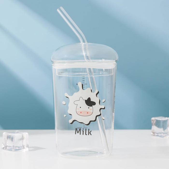 Банка с крышкой и трубочкой «Бурёнка», 450 мл, рисунок МИКС
Банка с крышкой и трубочкой «Бурёнка», 450 мл, рисунок МИКС