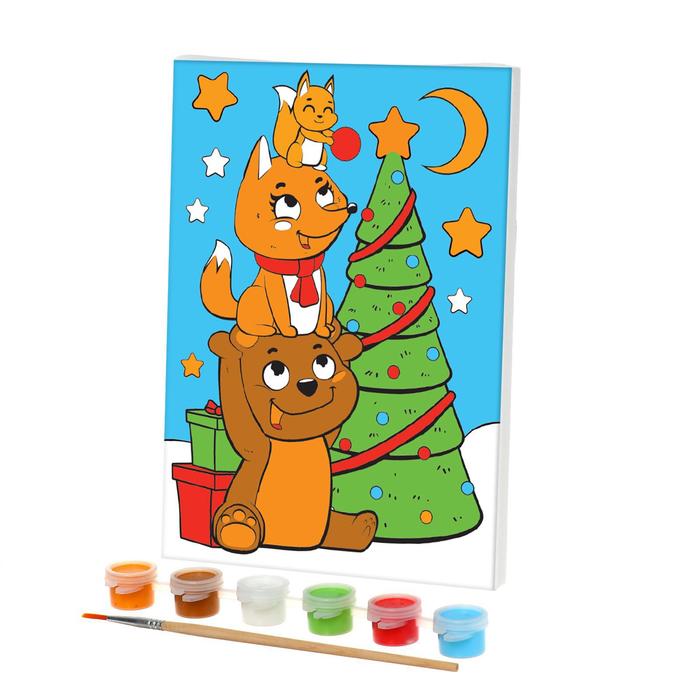 Роспись по холсту «Зверята у ёлки» 15х21
Роспись по холсту «Зверята у ёлки» 15х21