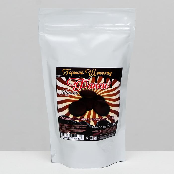 Шоколад «Фанси» горький 70% какао, 300 г
Шоколад «Фанси» горький 70% какао, 300 г