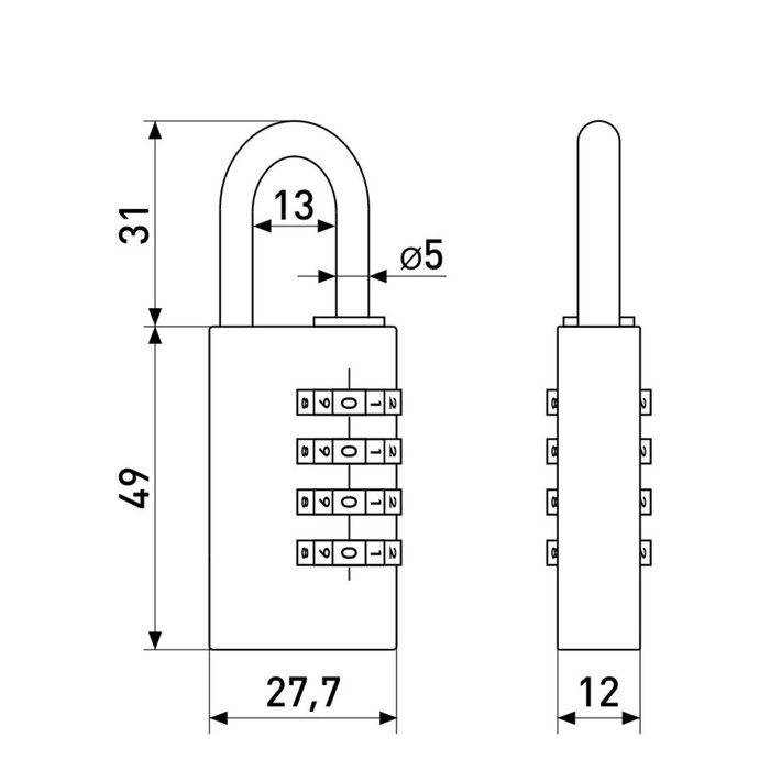 фото Замок навесной soller, вс304, с кодированием, латунь