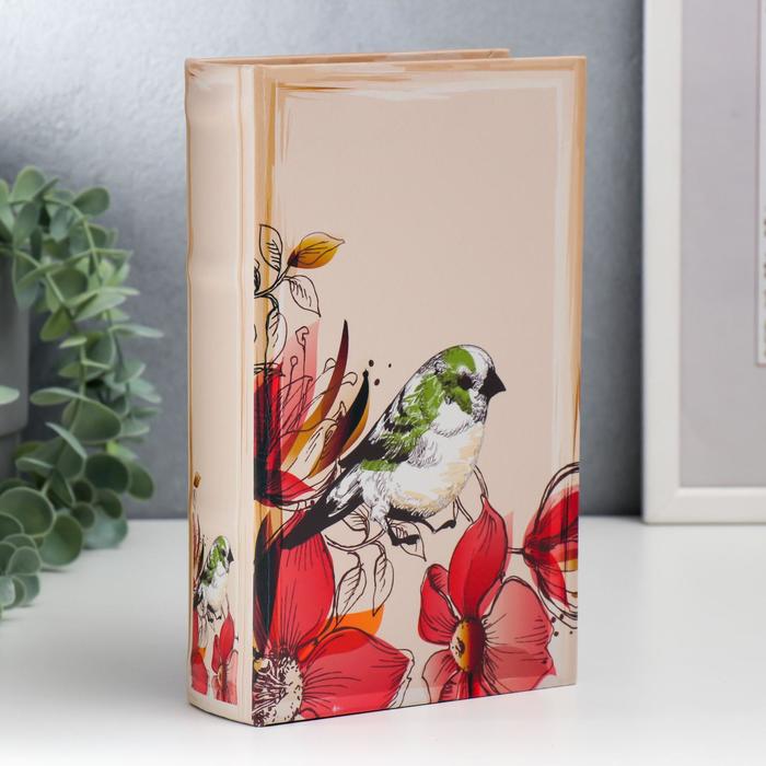 Сейф-книга дерево кожзам "Зелёный птенчик и красные цветы" 21х13х5 см
Сейф-книга дерево кожзам "Зелёный птенчик и красные цветы" 21х13х5 см