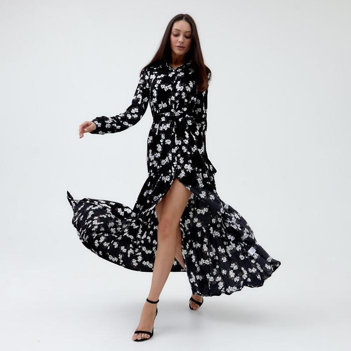 Платье рубашка с воланом MIST, размер 48, цвет чёрный
Платье рубашка с воланом MIST, размер 48, цвет чёрный