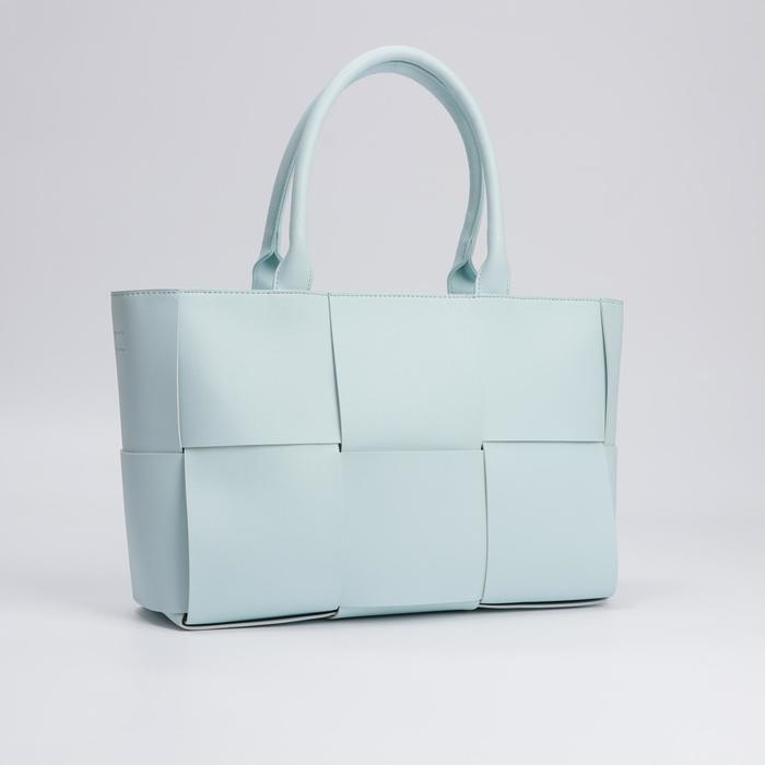 Сумка-тоут, отдел на молнии, цвет голубой
Сумка-тоут, отдел на молнии, цвет голубой