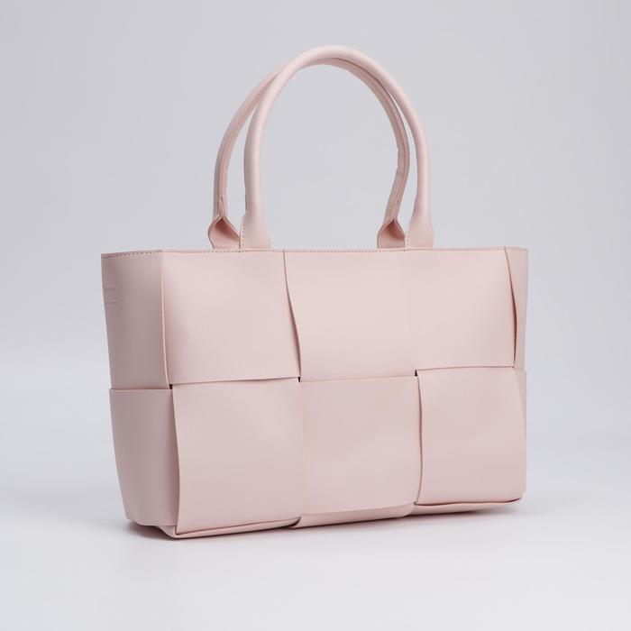 Сумка-тоут, отдел на молнии, цвет розовый
Сумка-тоут, отдел на молнии, цвет розовый