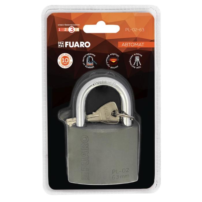 фото Замок навесной pl-02-63 англ. 3 кл. fuaro