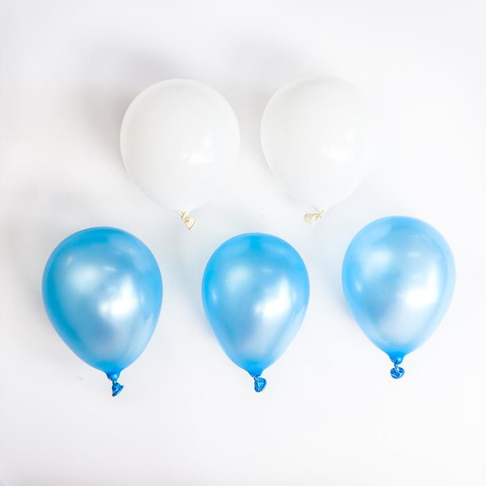 Набор воздушных шаров 5" «Голубой, белый» 5 шт.
Набор воздушных шаров 5" «Голубой, белый» 5 шт.