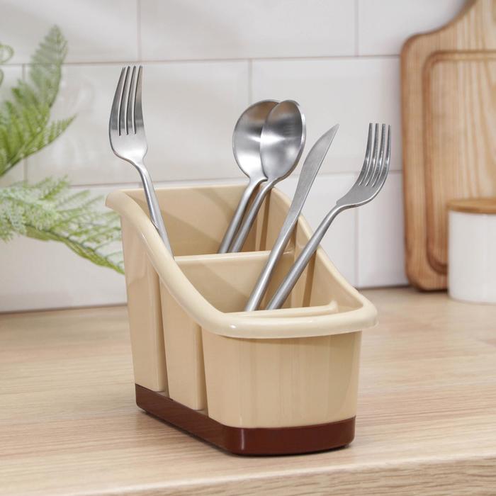 Подставка для столовых приборов, цвет кремовый
Подставка для столовых приборов, цвет кремовый