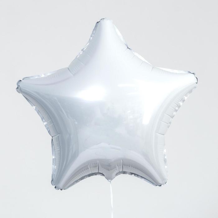 Шар фольгированный 21", звезда, белый блеск
Шар фольгированный 21", звезда, белый блеск
