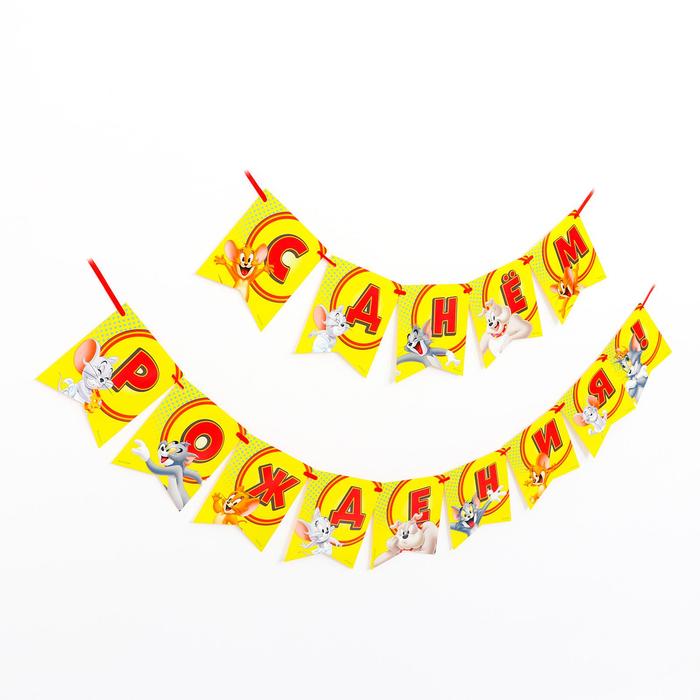 Гирлянда бумажная «Том и Джерри. С днём рождения!»
Гирлянда бумажная «Том и Джерри. С днём рождения!»