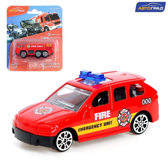 Машина металлическая «Пожарная служба», масштаб 1:64, МИКС
Машина металлическая «Пожарная служба», масштаб 1:64, МИКС