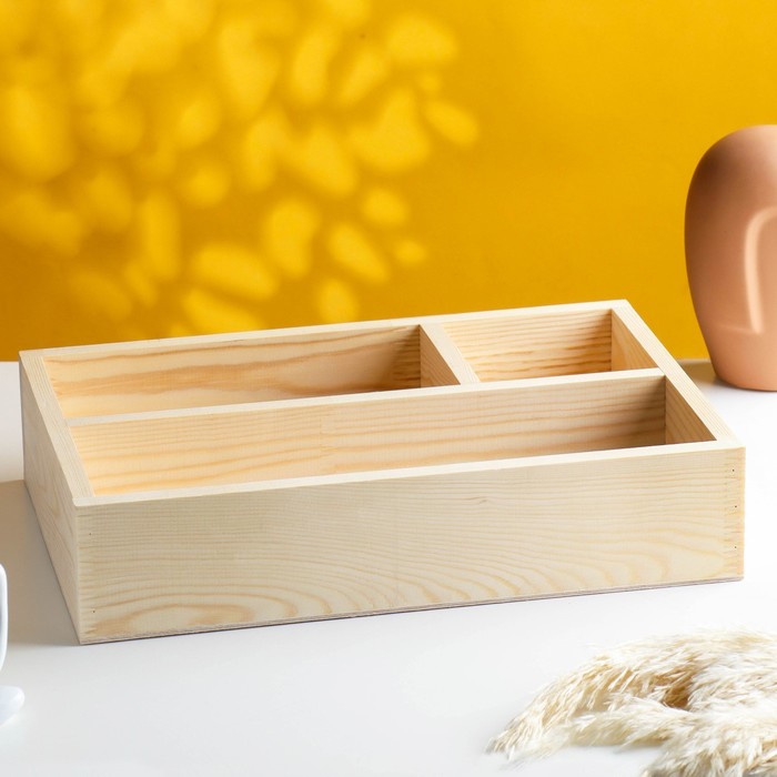 Кашпо деревянное с двумя перегородками большое, 37х25х8 см
Кашпо деревянное с двумя перегородками большое, 37х25х8 см